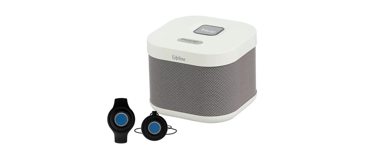 Lifeline HomeSafe base station with two AutoAlert help buttons